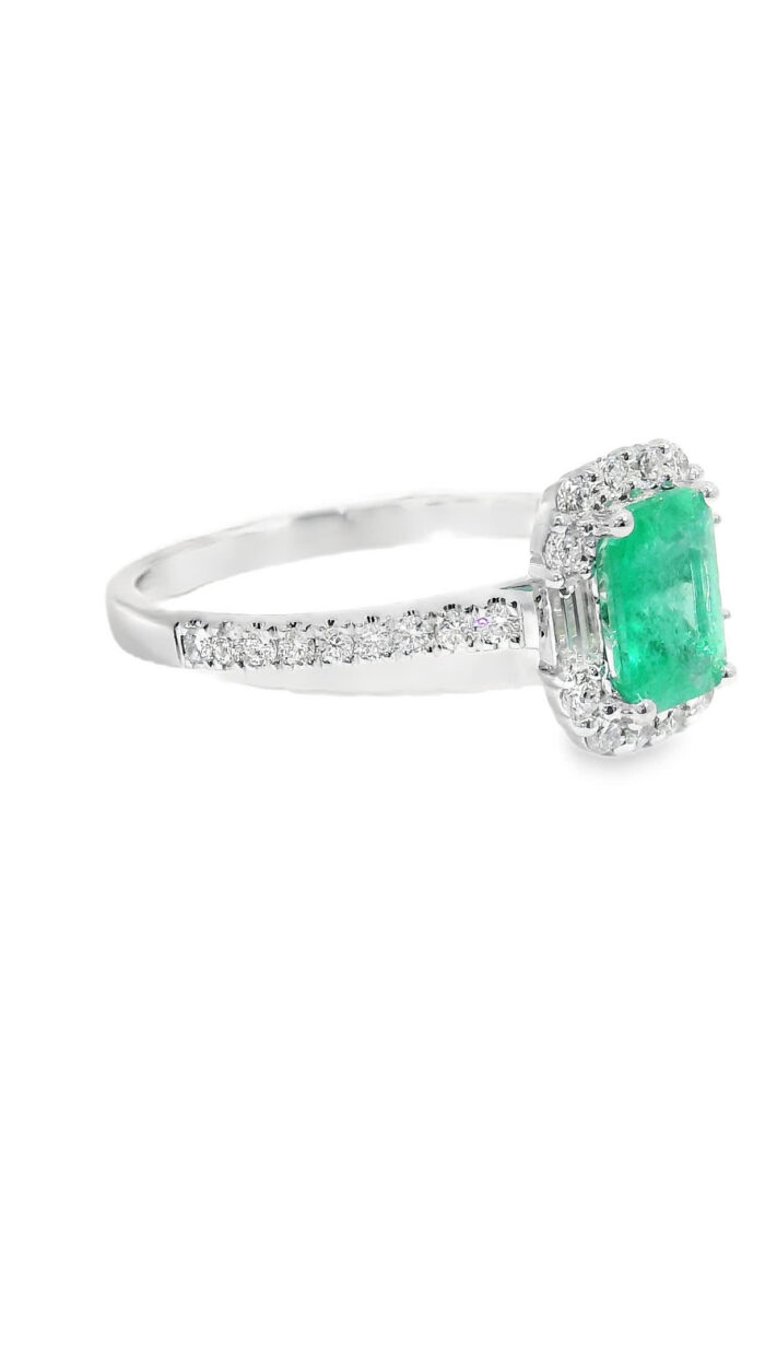 0.8ct Smaragd- ja briljantsõrmus — изображение 2