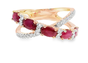 1,7ct Rubiin- ja briljantsõrmus
